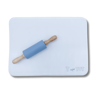 Custom silicone playdough mat designed by T is for Tot playdough and silicone playdough rollers. Ideal for rolling out playdough and creating imaginative designs. Perfect for play-based creativity and learning.