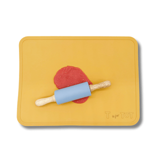Custom silicone playdough mat designed by T is for Tot playdough and silicone playdough rollers. Ideal for rolling out playdough and creating imaginative designs. Perfect for play-based creativity and learning.