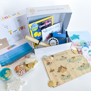 Under the Sea Kit for Kids, ages 3-6, T is for Tot Subscription Box for Kids. USA Today Best Subscription Box for Kids