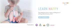 T is for Tot. Learn Happy. Play-based activities to inspire a lifelong love of learning, delivered every month. USA Today