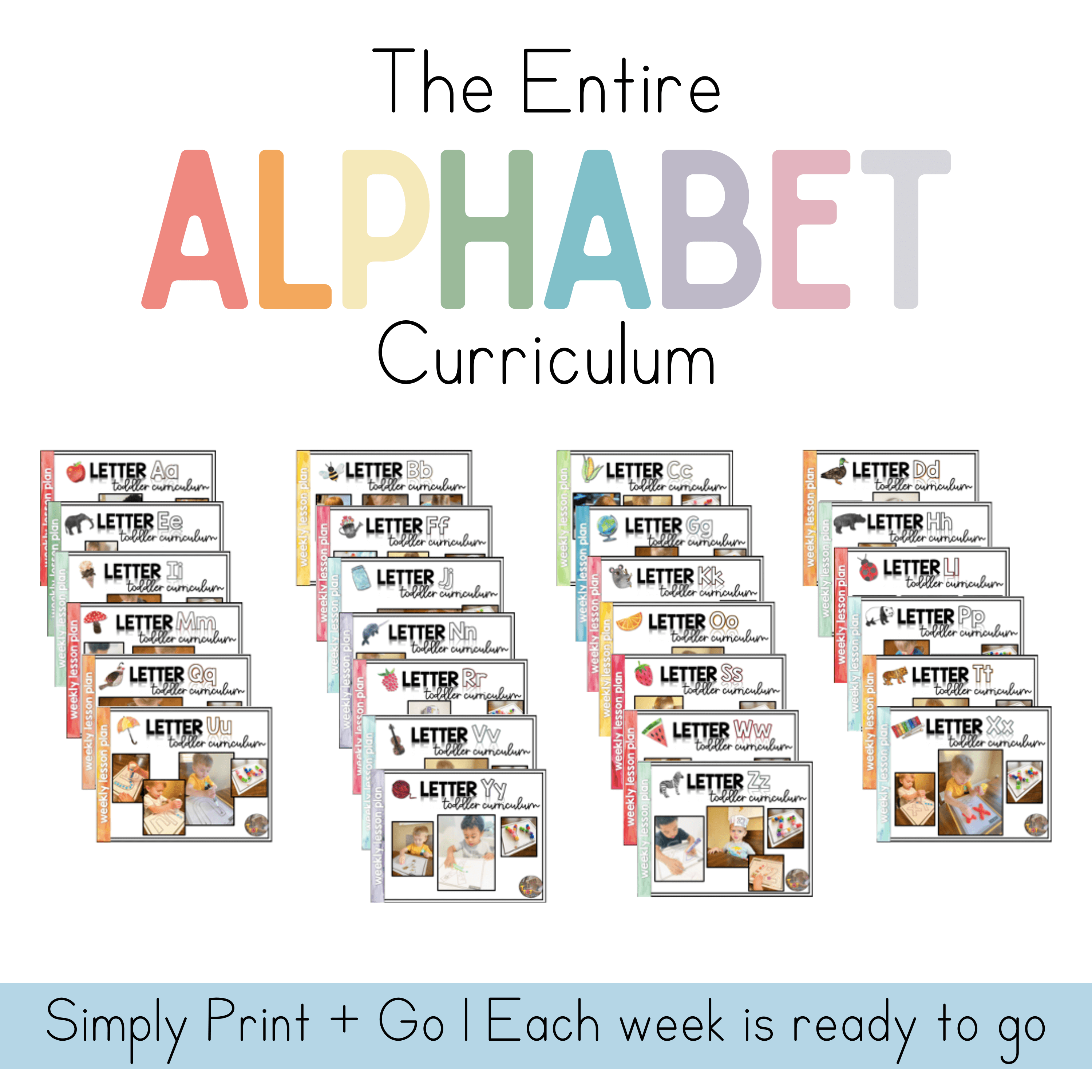 Toddler & Preschool Curriculum | Alphabet Letters A-Z  ENTIRE BUNDLE