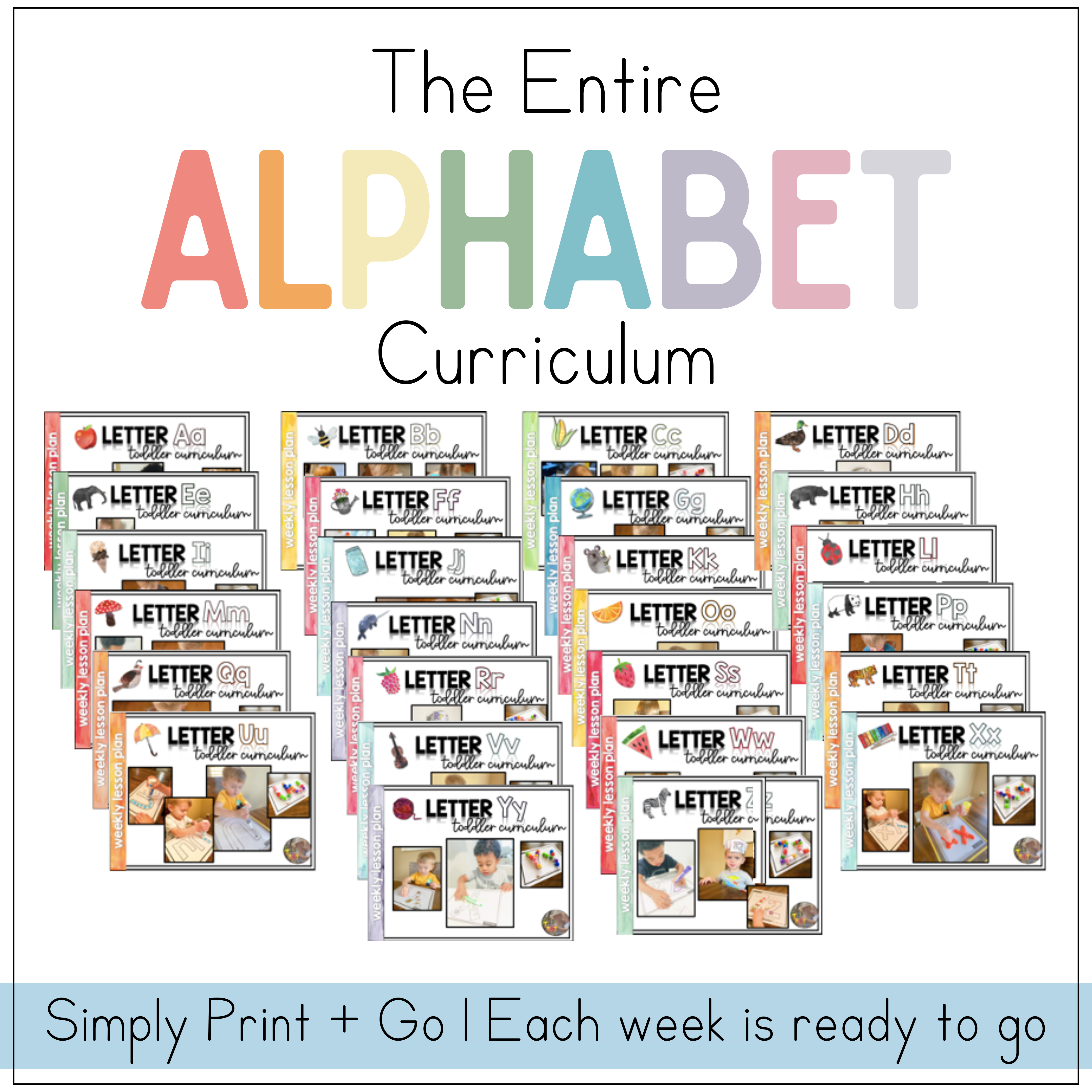 Toddler & Preschool Curriculum | Alphabet Letters A-Z  ENTIRE BUNDLE