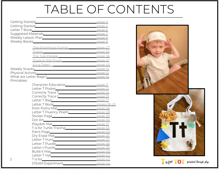 Toddler & Preschool | Letter Tt Curriculum.