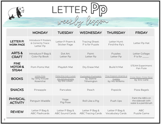 Toddler & Preschool | Letter Pp Curriculum.